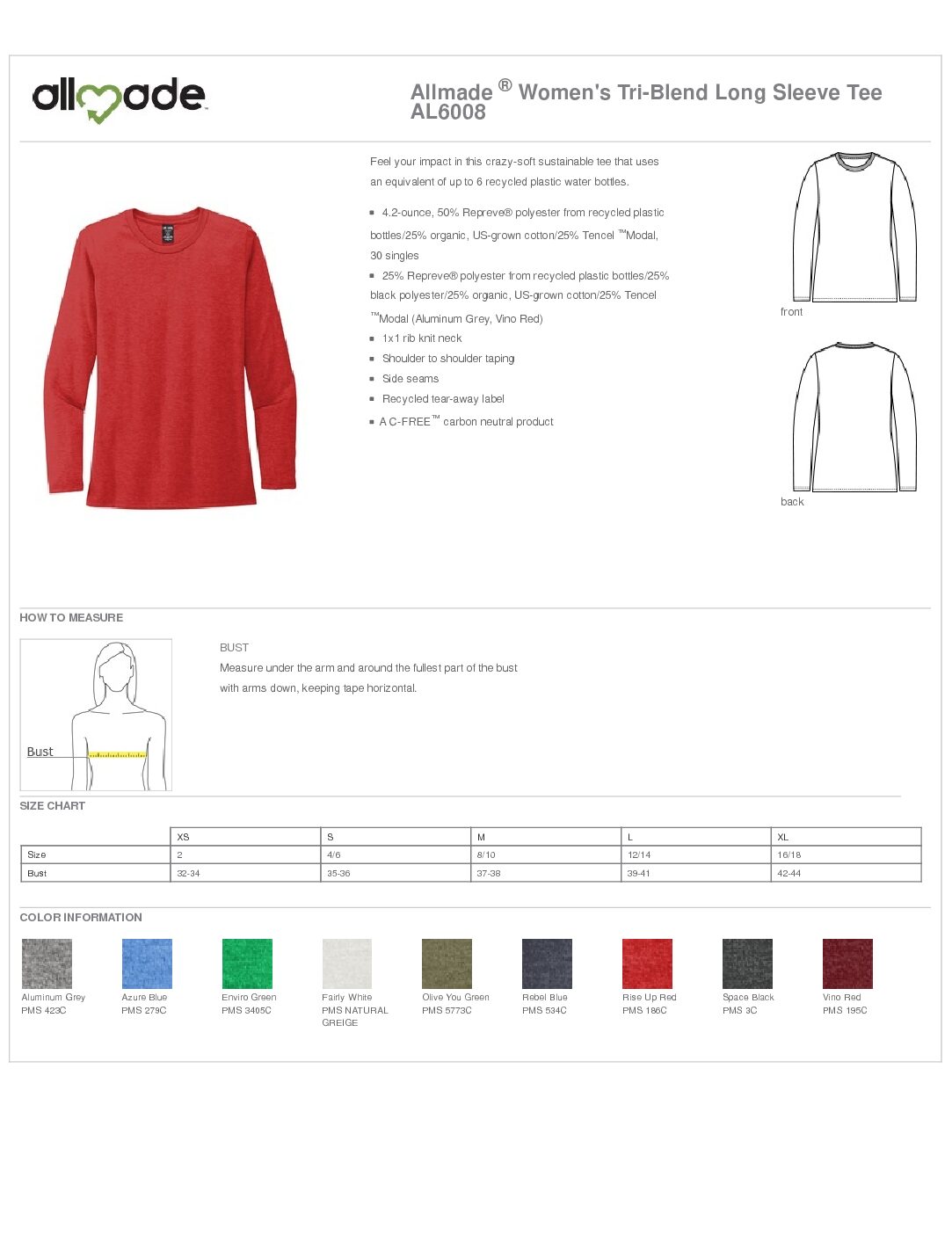 BLC Triblend Long Sleeve Tee - Image 2