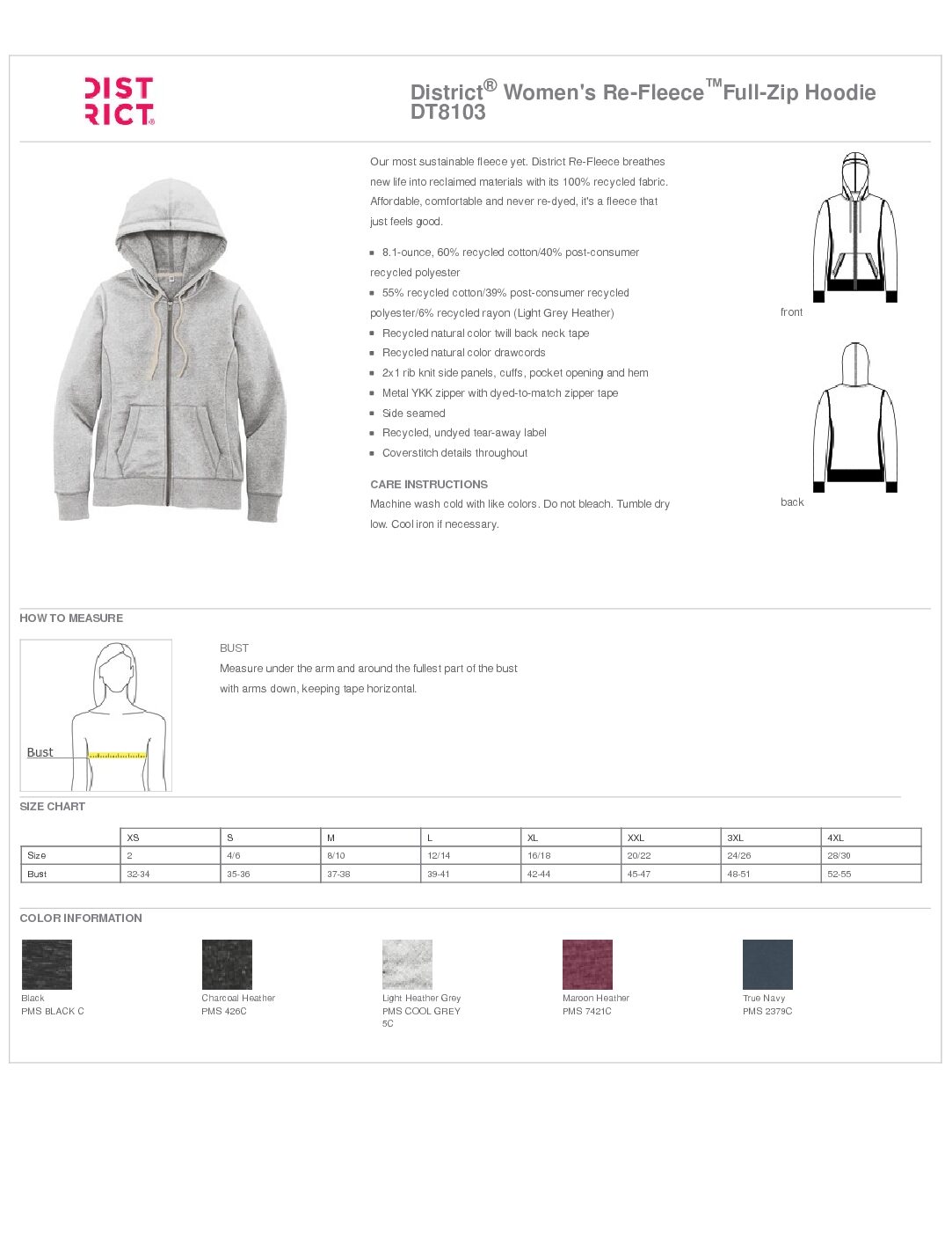 BLC Women's Full Zip Hoodie - Image 3